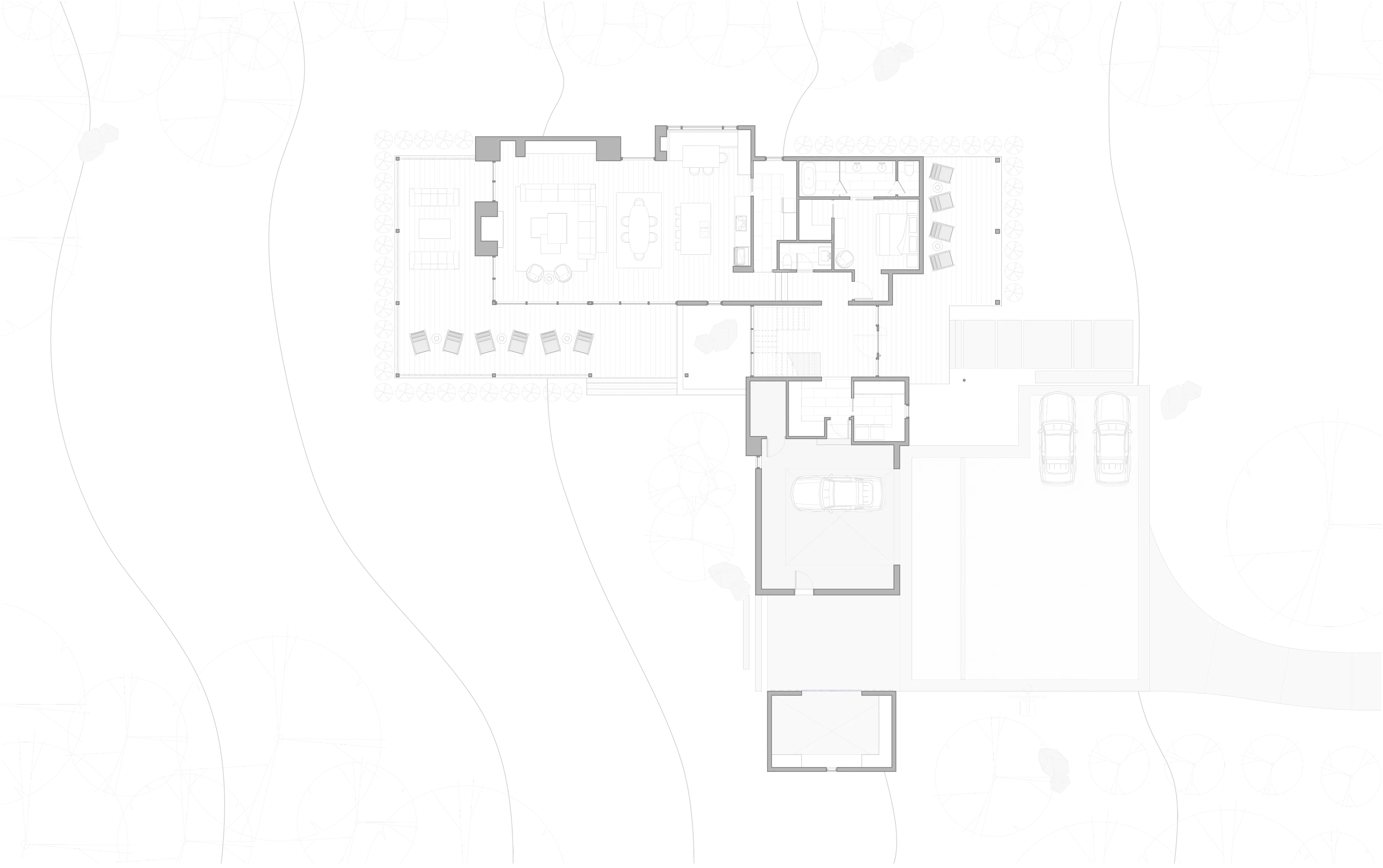 Main Level Floor Plan in the North Carolina Mountains